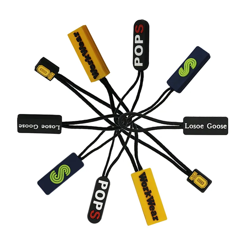 Custom 2d Silicone Zipper Puller PVC Zipper Slider Soft PVC Logo Zipper Puller