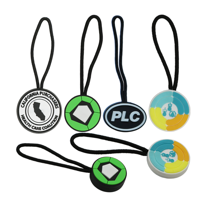 Multi-Color Zipper Pull Soft PVC Environmental Protection Zipper Pull For Attaching to Cloth