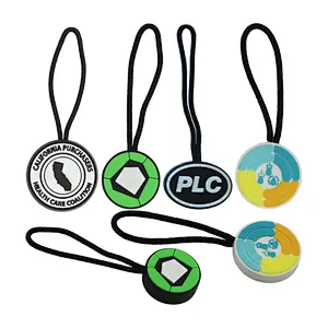 Custom 2d Silicone Zipper Puller PVC Zipper Slider Soft PVC Logo Zipper Puller