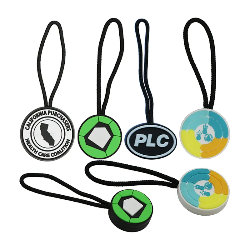 Custom 2d Silicone Zipper Puller PVC Zipper Slider Soft PVC Logo Zipper Puller