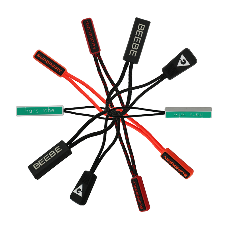 High Quality 2D Soft PVC Zipper Puller Custom Logo Silicone Puller For Sport Cloths