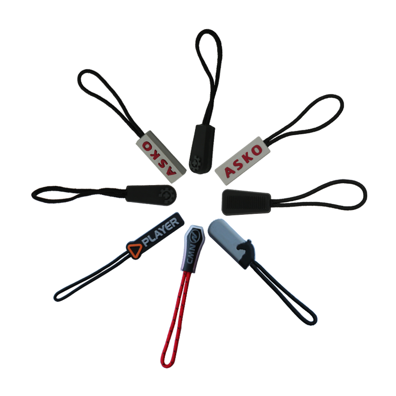 Custom 2d Silicone Zipper Puller PVC Zipper Slider Soft PVC Logo Zipper Puller