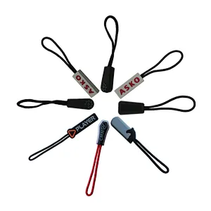 Custom 2d Silicone Zipper Puller PVC Zipper Slider Soft PVC Logo Zipper Puller