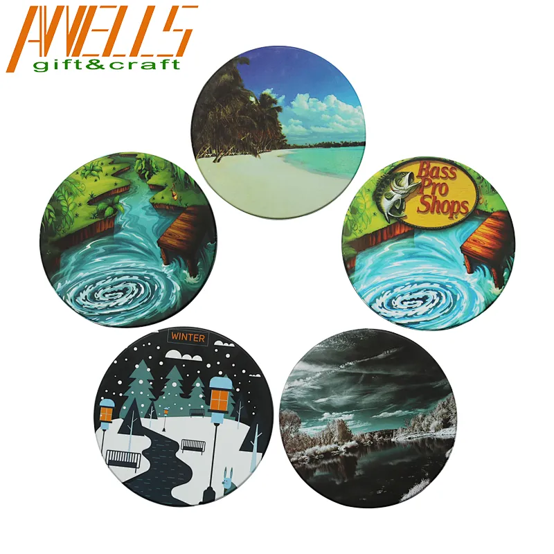 Rubber 3D PVC Coffee Cup Coasters for Drinks Non-Slip Coffee Cup PVC Coaster Home Tea Coaster Anti-Skid Cup Mats for Drinks