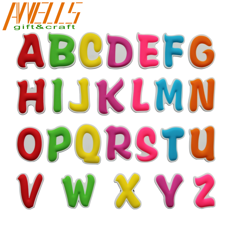 ABC Fridge Magnet Cute Alphabet Letters Soft PVC Rubber Magnets Magnetic Letters for Educational Kids in Fun Stickers
