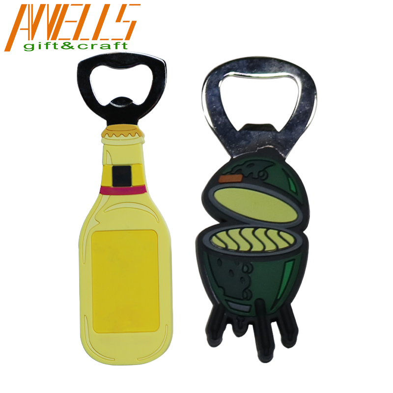 Custom Fashion PVC Cartoon Soft Fridge Magnet Bottle Opener for Creative Drinking Game