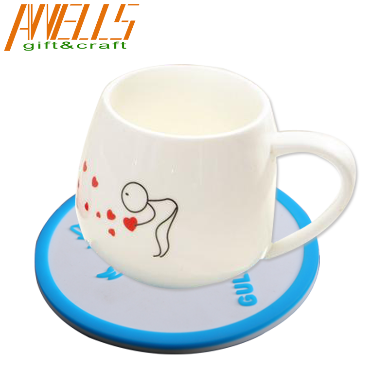 Eco-friendly Insulated Flexible Durable Non Slip Hot Pads PVC Cup Coasters Soft Rubber Cup Mat Drinks Absorbent for Wine Glass Tea Coffee