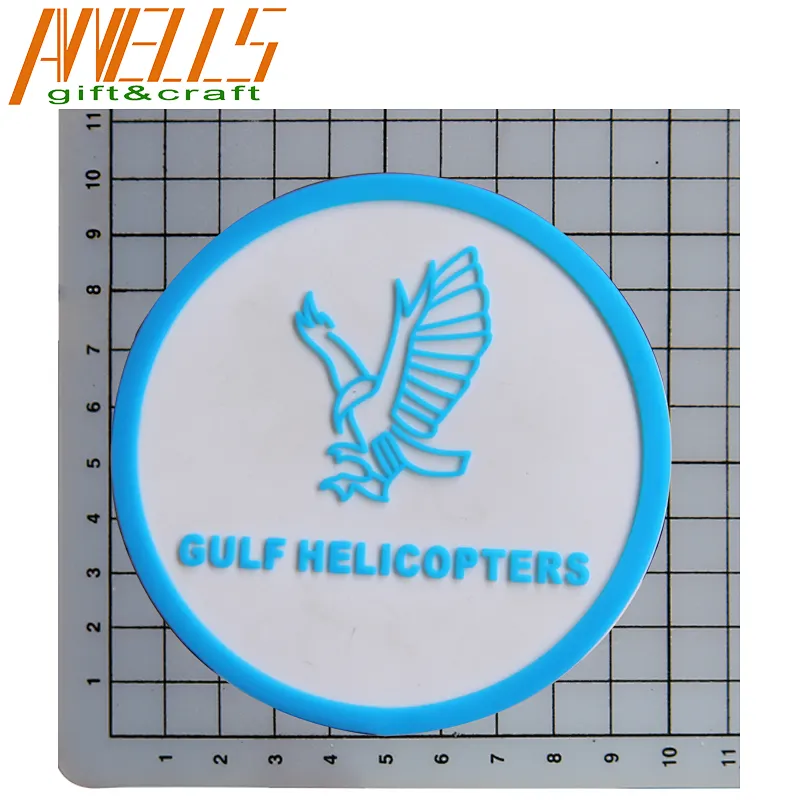 Eco-friendly Insulated Flexible Durable Non Slip Hot Pads PVC Cup Coasters Soft Rubber Cup Mat Drinks Absorbent for Wine Glass Tea Coffee