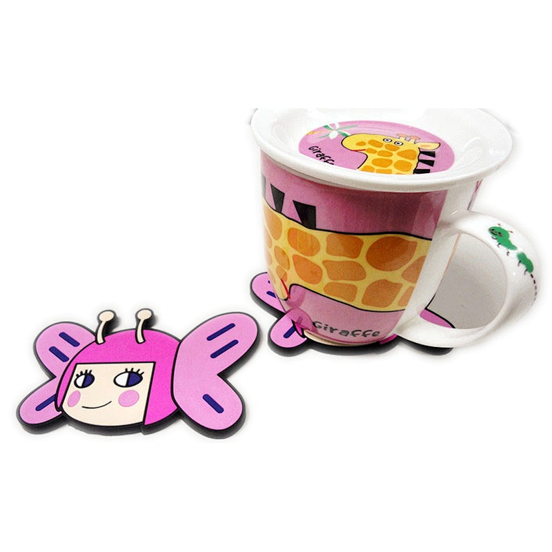 Funny Coasters Pretty Gift PVC Car Coasters for Cup Holders Drinks Absorbent Cute Car Auto Interior