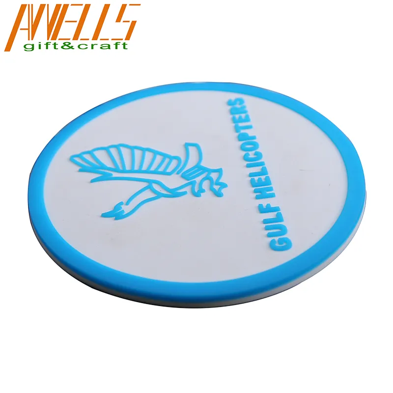 Eco-friendly Insulated Flexible Durable Non Slip Hot Pads PVC Cup Coasters Soft Rubber Cup Mat Drinks Absorbent for Wine Glass Tea Coffee