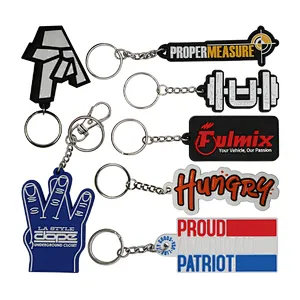 100% Brand New Plastic Soft PVC Keyring Key Ring Chain Fob Perfect Addition To Your Keys