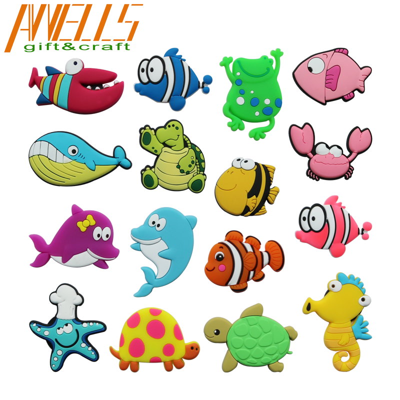 Fridge Magnets Kids Cartoon Zoo Animal Magnetic Toys Toddler 3D PVC Refrigerator Magnets for Whiteboard Baby Magnets