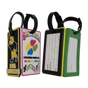 Travel Soft PVC Luggage Tags Travel Accessory PVC Suitcases ID Tags Business Card Holder For Travelling