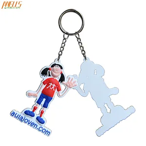 High Quality Wholesale 3D Logo Embossed Soft PVC Rubber Custom Design PVC Keychain