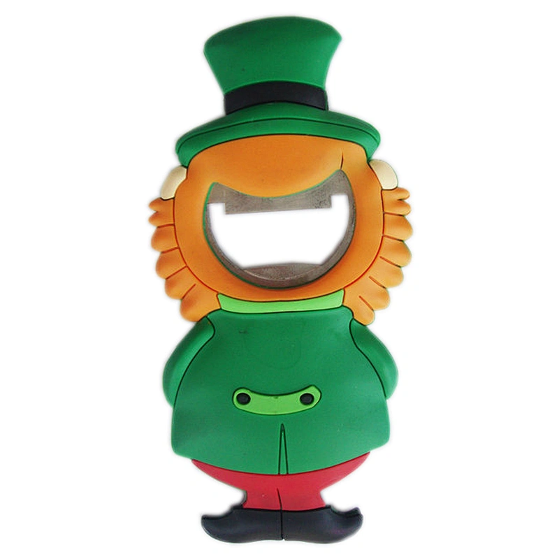 Novelty Brand New Design Cartoon 3D PVC Beer Magnetic Bottle Opener Funky Souvenir Gift
