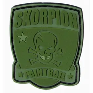 Hook and Loop Sew On PVC Rubber Label Customized Soft 2D PVC Patch