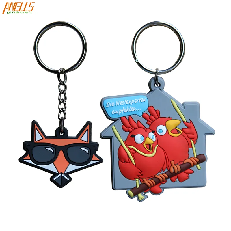 Colorful Design For PVC Keychain Soft Custom Shaped