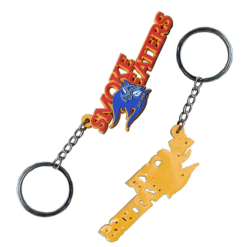 Custom Made Cute Promotional Rubber 2D PVC Keychain