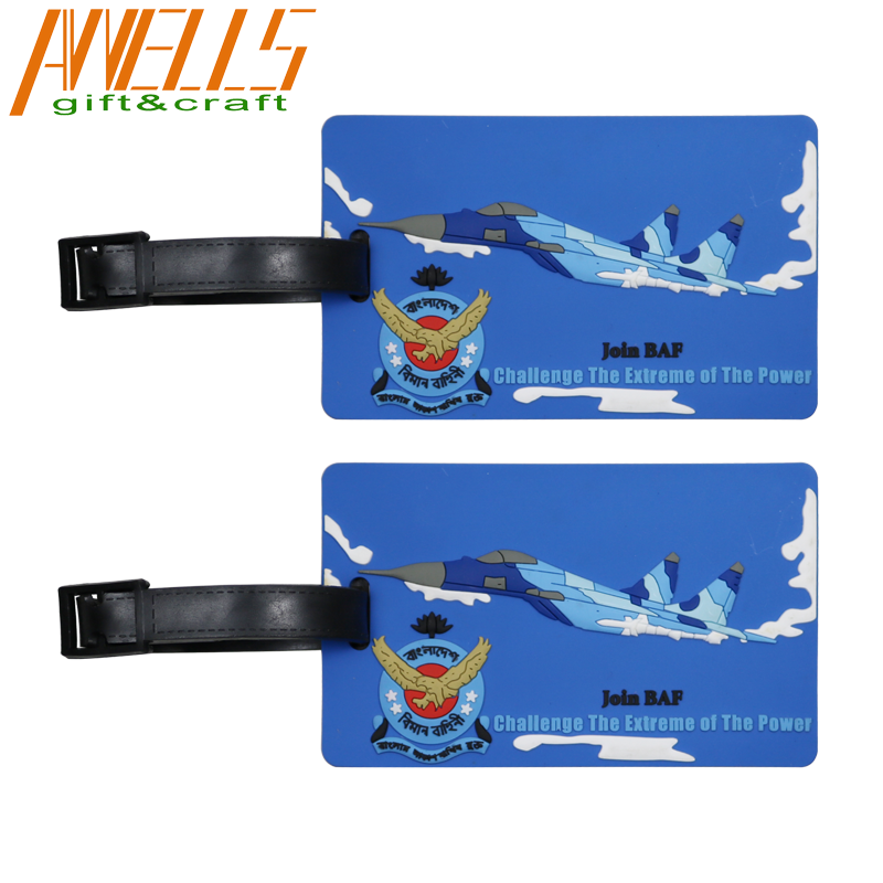 Plastic Custom PVC Luggage Tag Gifts Travel Luggage Suitcase Tags