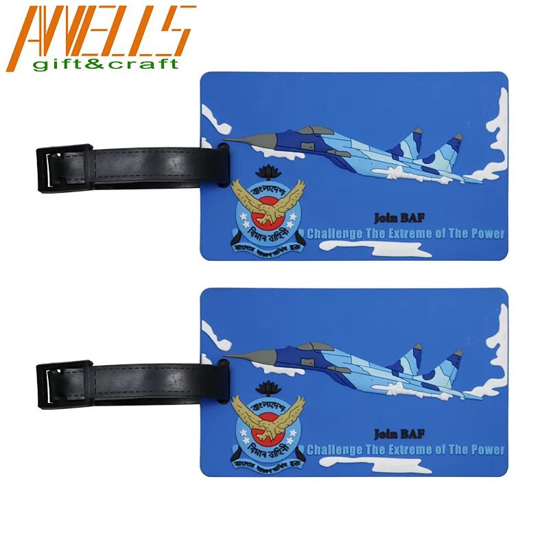 Plastic Custom PVC Luggage Tag Gifts Travel Luggage Suitcase Tags