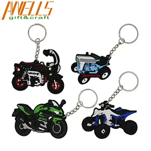 Cartoon Keychain Small Gift Cute Creative PVC Key Ring PVC Key Car Small Pendant Party Gift