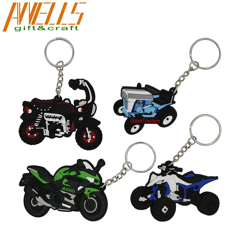 Cartoon Keychain Small Gift Cute Creative PVC Key Ring PVC Key Car Small Pendant Party Gift