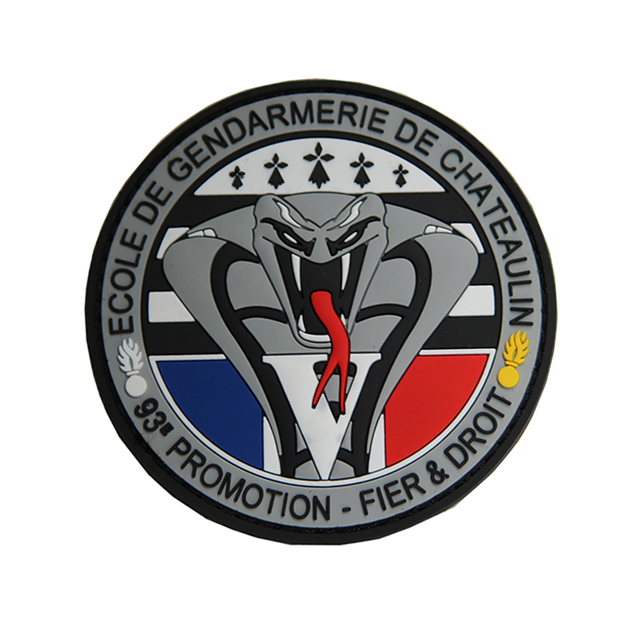 No Minimum Clothes Custom 3D PVC Patch Tactical Morale Soft Silicone Rubber Logo Badge Patches