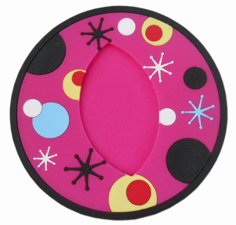 Round Silicone Cup Bar Beer Wine Rubber Coaster For Kitchen Dining Table