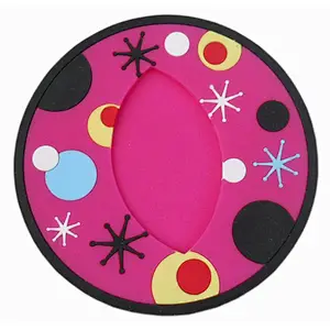 Round Silicone Cup Bar Beer Wine Rubber Coaster For Kitchen Dining Table