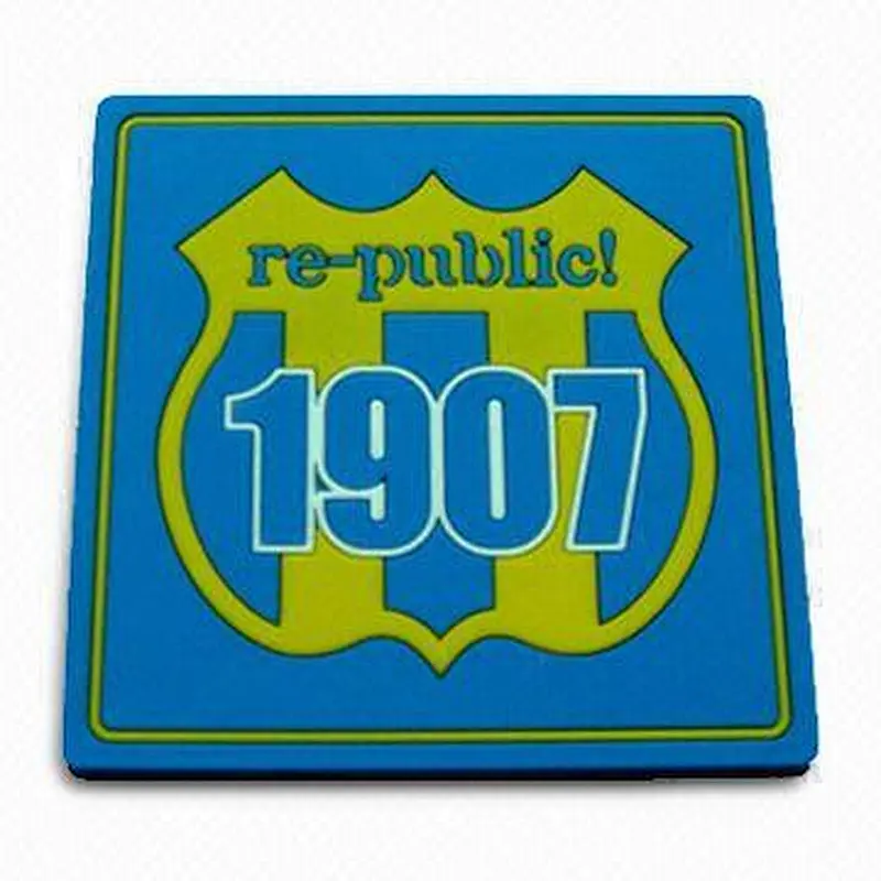 Promotional Custom Custom design Soft 2D PVC Rubber Coaster For Drink