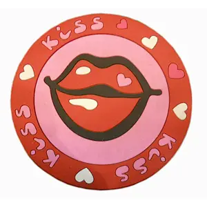 Round Silicone Cup Bar Beer Wine Rubber Coaster For Kitchen Dining Table