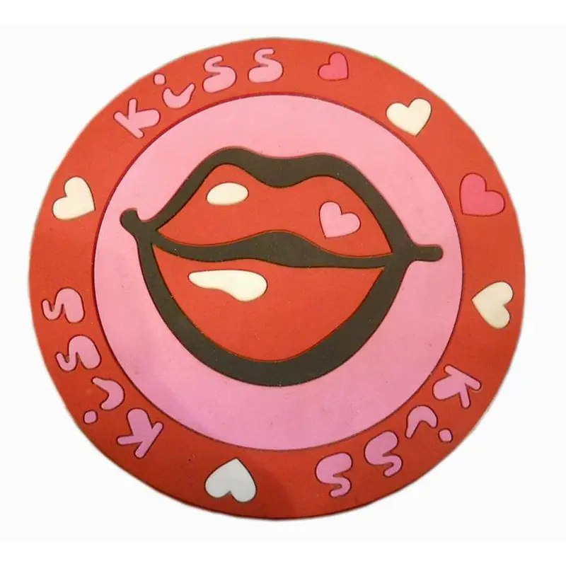 Round Silicone Cup Bar Beer Wine Rubber Coaster For Kitchen Dining Table