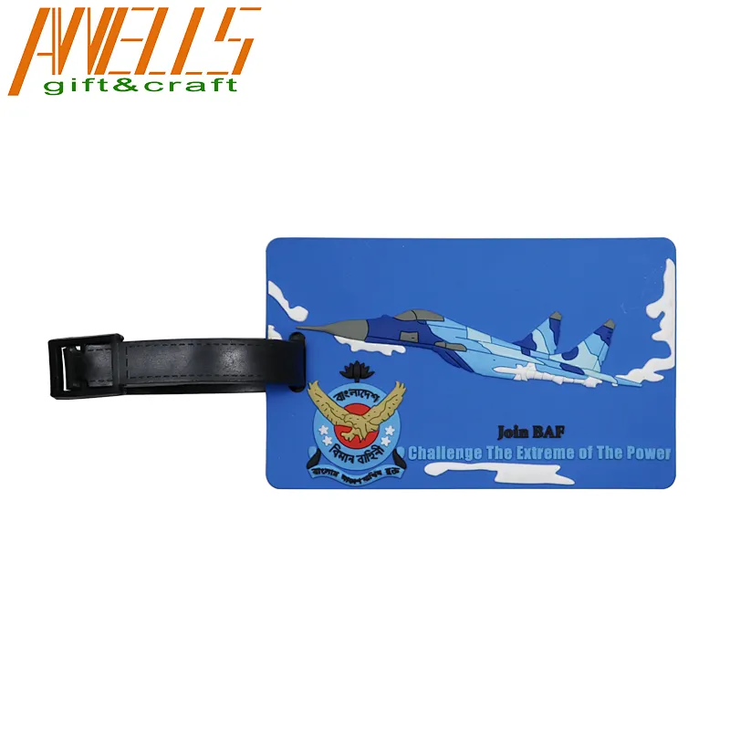 Plastic Custom PVC Luggage Tag Gifts Travel Luggage Suitcase Tags