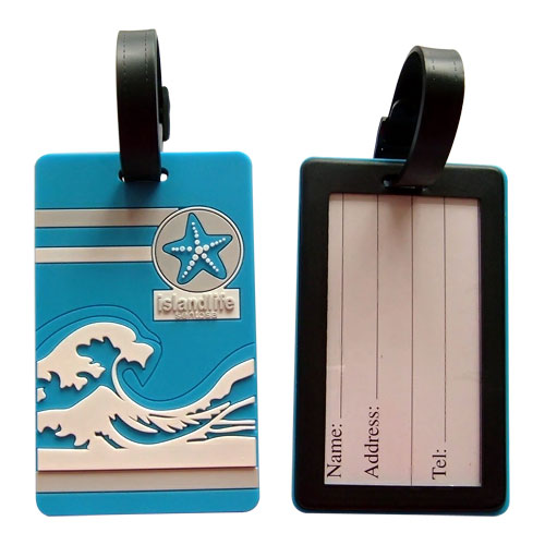 Wholesale Custom Travel Luggage tag silicone for bag suitcase name sticker