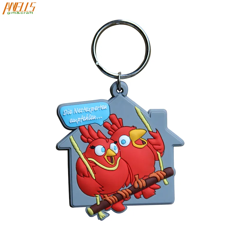 Colorful Design For PVC Keychain Soft Custom Shaped