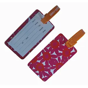 New Style Custom Logo Popular Soft PVC Luggage Tag For Suitcase Bags