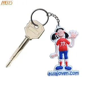 High Quality Wholesale 3D Logo Embossed Soft PVC Rubber Custom Design PVC Keychain