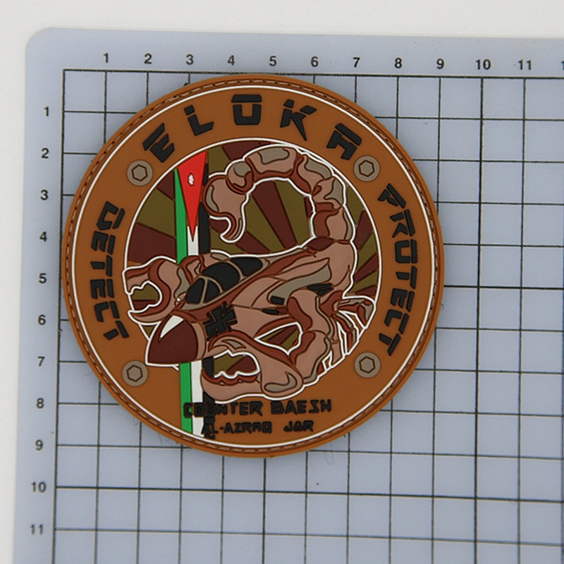 Hook And Loop Custom Tactical Soft PVC Rubber Morale Patch