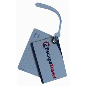 Customized Hard Plastic PVC Printed Logo Suitcase Bag Tags Travel Luggage Tag