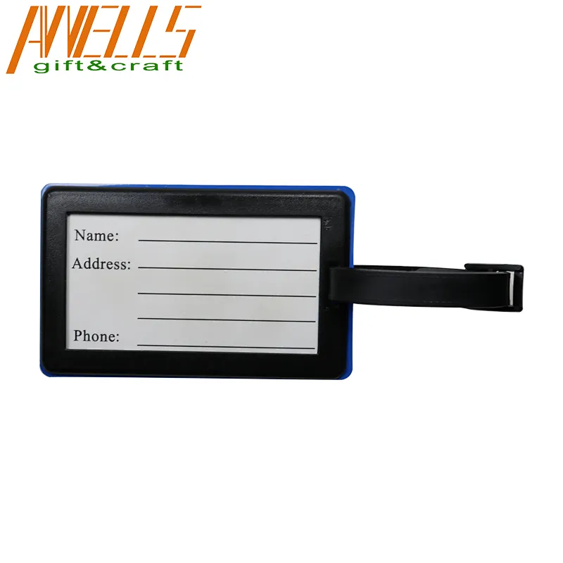 Plastic Custom PVC Luggage Tag Gifts Travel Luggage Suitcase Tags