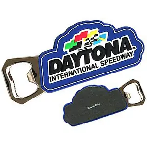 Three Dimensional Bottle Opener With Flexible PVC Rubber Handle Manufactured In Custom Shapes