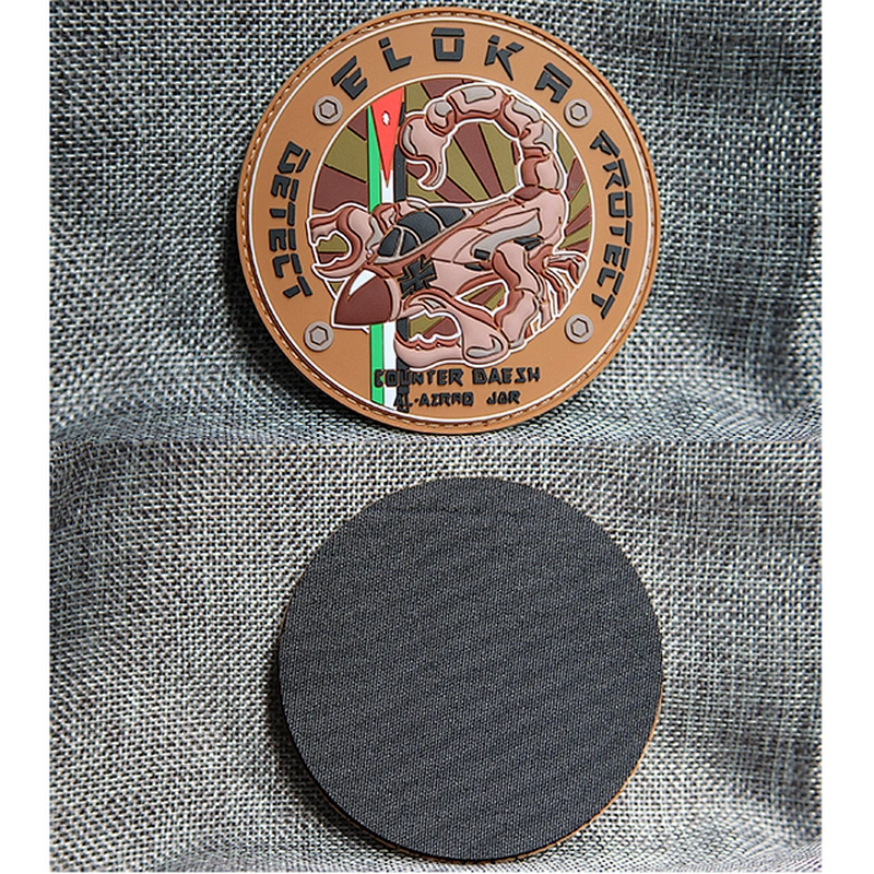 Hook And Loop Custom Tactical Soft PVC Rubber Morale Patch