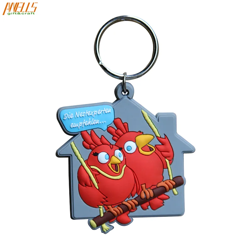 Colorful Design For PVC Keychain Soft Custom Shaped