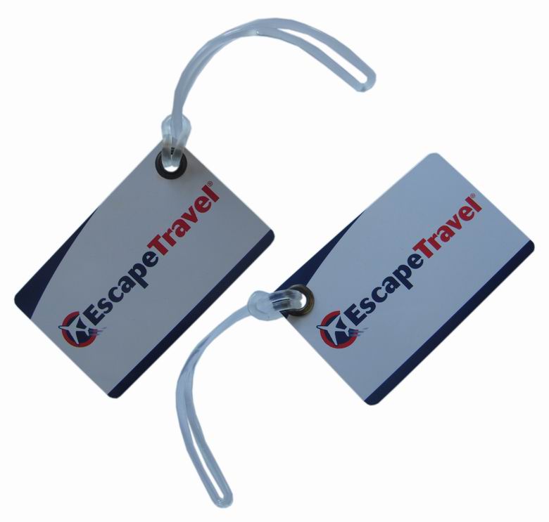 Customized Hard Plastic PVC Printed Logo Suitcase Bag Tags Travel Luggage Tag