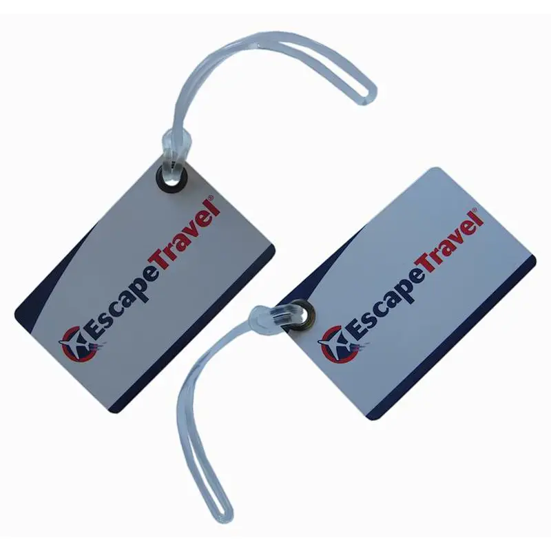 Customized Hard Plastic PVC Printed Logo Suitcase Bag Tags Travel Luggage Tag