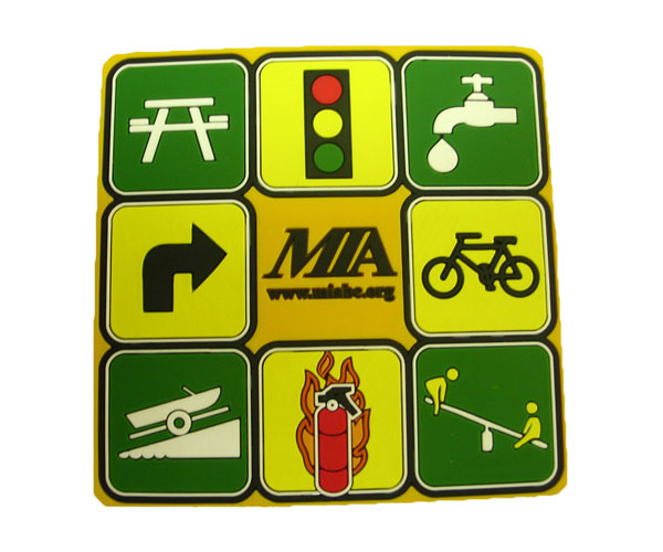 Promotional Custom Custom design Soft 2D PVC Rubber Coaster For Drink