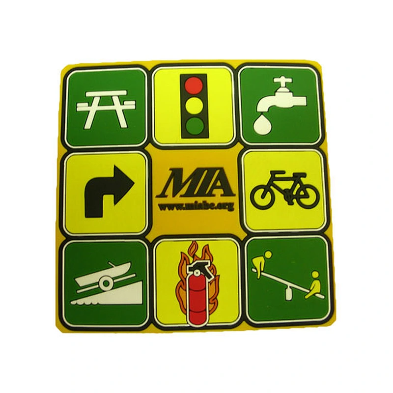 Promotional Custom Custom design Soft 2D PVC Rubber Coaster For Drink