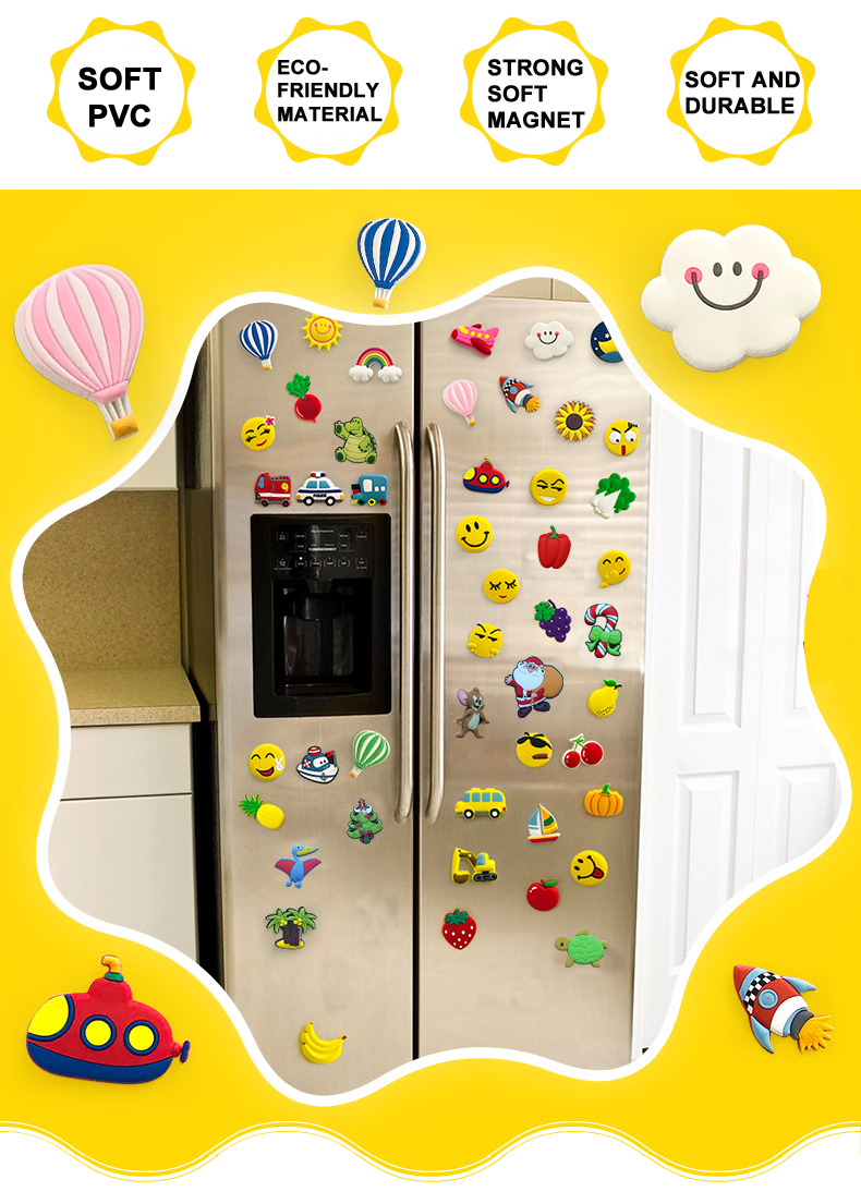 3d pvc animal fridge magnet
