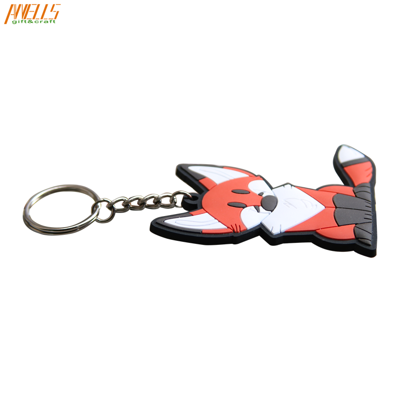 3d pvc rubber keychain