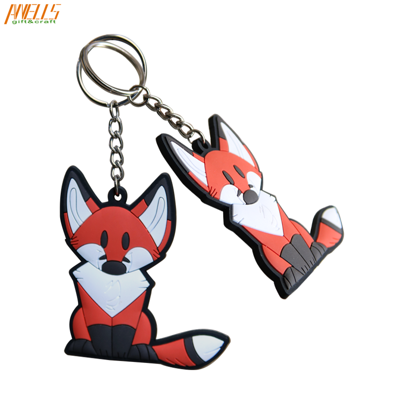 3d pvc rubber keychain